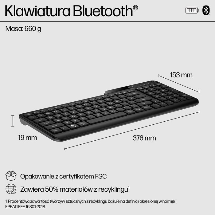 HP 460 Multi-Device Bluetooth Keyboard-EURO