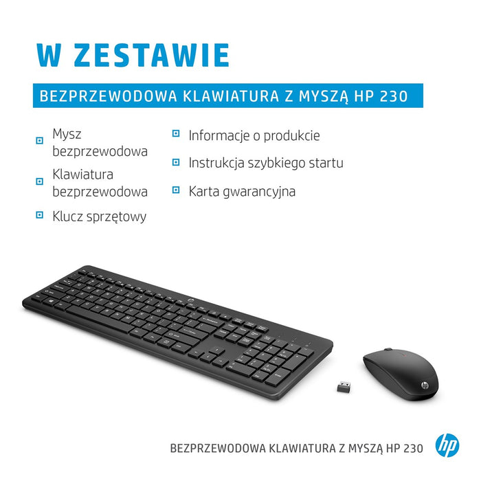 HP 230 Wireless Mouse and Keyboard Combo (Black) EURO