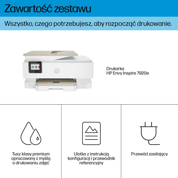 HP ENVY Inspire 7920e All-In-One A4 Color Dual-band USB 2.0 WiFi Print Scan Copy Inkjet 15/10ppm