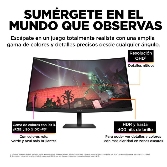 Gaming Monitor HP 780K6E9#ABB Quad HD 32"