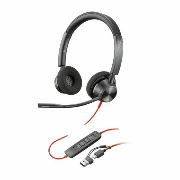HP Poly Blackwire 3320 Stereo Microsoft Teams Certified USB-C Headset +USB-C/A Adapter