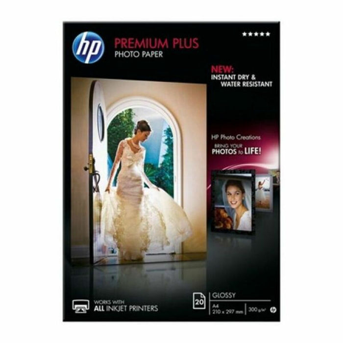 HP Premium Plus Glossy Photo Paper-20 sht/A4/210 x 297 mm
