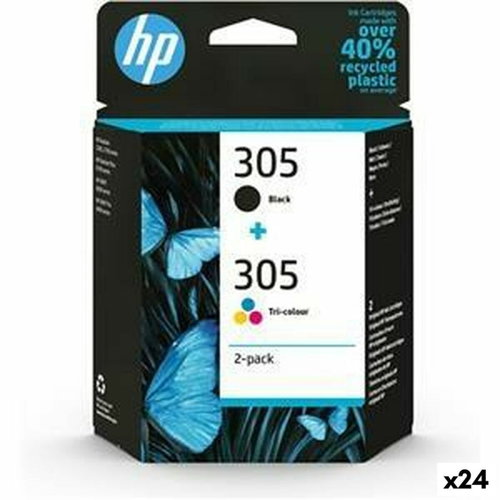 Original Ink Cartridge HP 305 Yellow (24 Units)