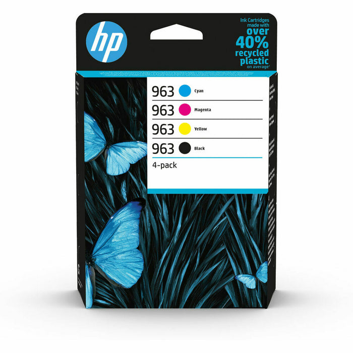 Original Ink Cartridge HP OFFICEJET PRO 9000 SERIES - Nº 963 Yellow Multicolour (12 Units)