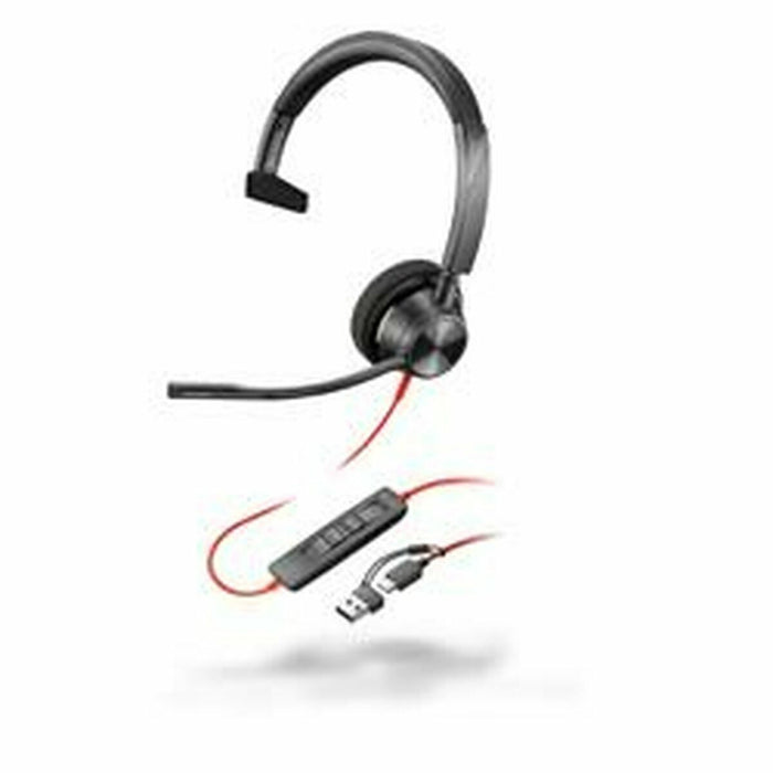 HP Poly Blackwire 3310 Monaural Microsoft Teams Certified USB-C Headset +USB-C/A Adapter