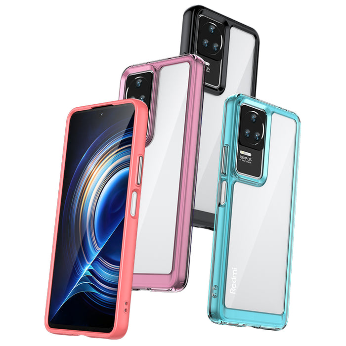 Outer Space Case for Xiaomi Poco F4 5G cover with a flexible frame blue