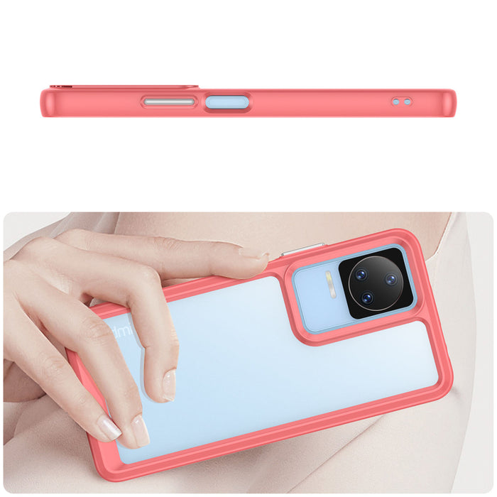 Outer Space Case Xiaomi Poco F4 5G cover with a flexible frame red