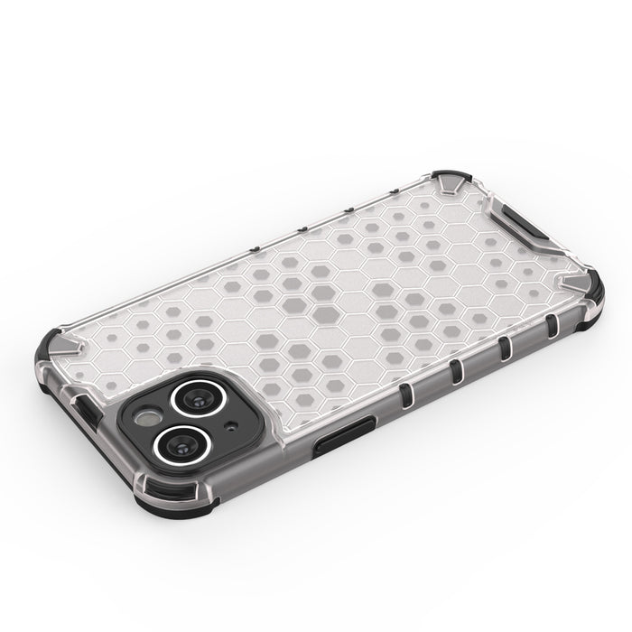Honeycomb case for iPhone 14 armored hybrid cover black