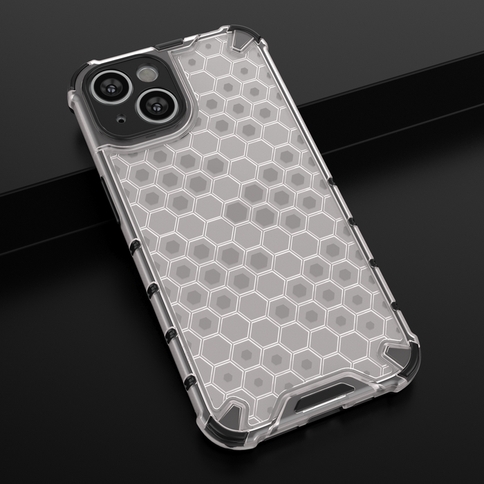 Honeycomb case for iPhone 14 Plus armored hybrid cover black