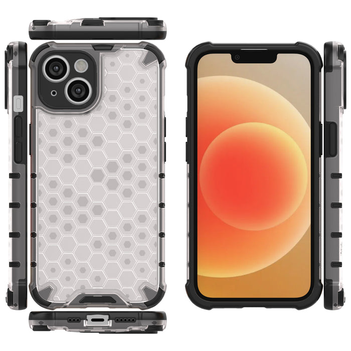 Honeycomb case for iPhone 14 Plus armored hybrid cover black