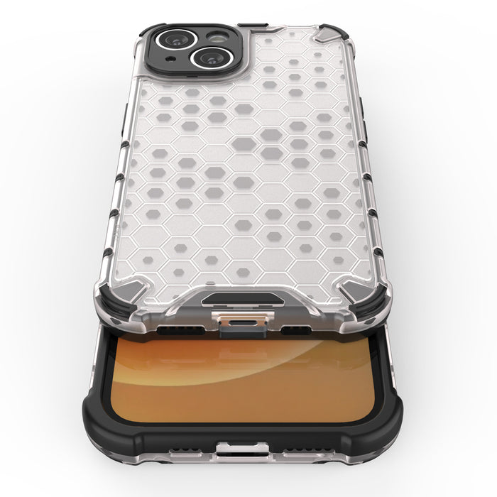 Honeycomb case for iPhone 14 Plus armored hybrid cover black