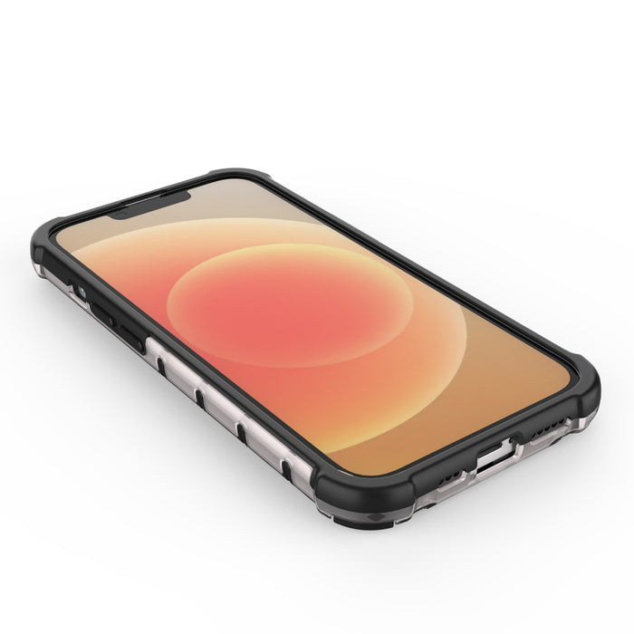 Honeycomb case for iPhone 14 Plus armored hybrid cover transparent