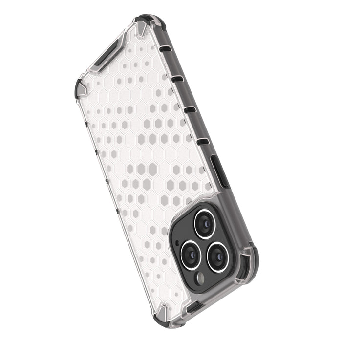 Honeycomb case for iPhone 14 Pro Max armored hybrid cover blue