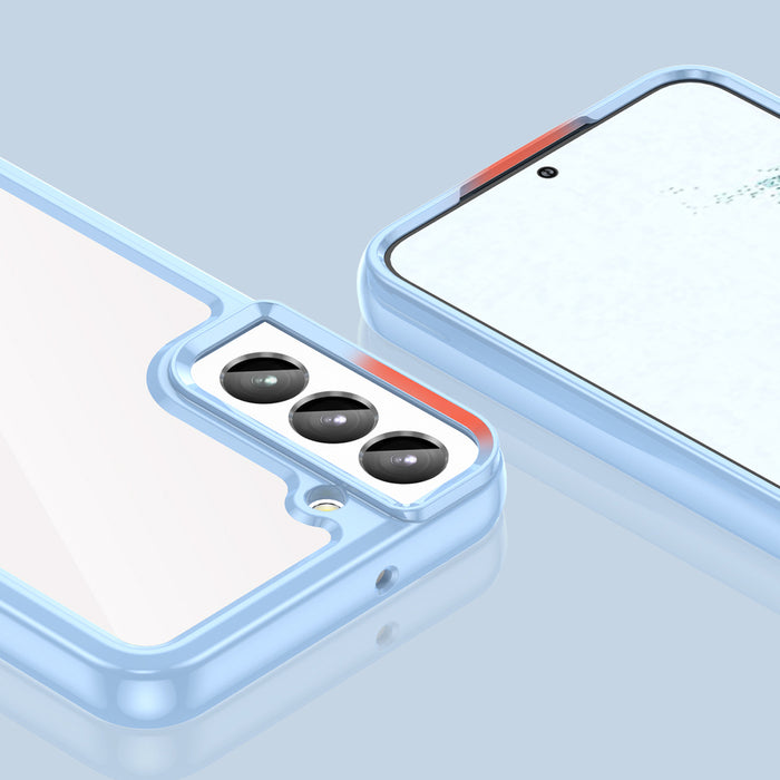 Outer Space Case for Samsung Galaxy S23+ cover with a flexible frame blue