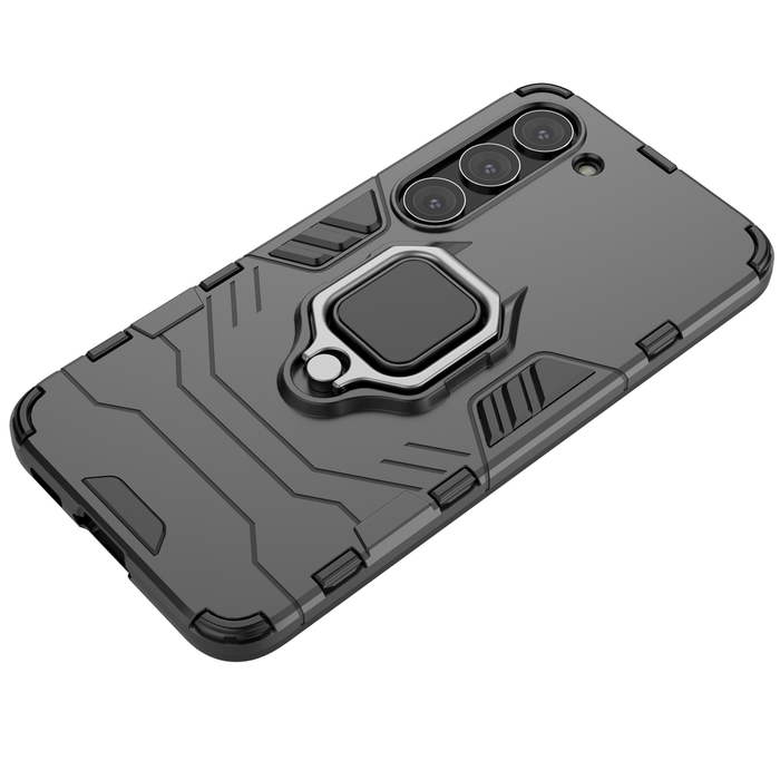 Ring Armor case for Samsung Galaxy S23 armored cover magnetic holder ring black