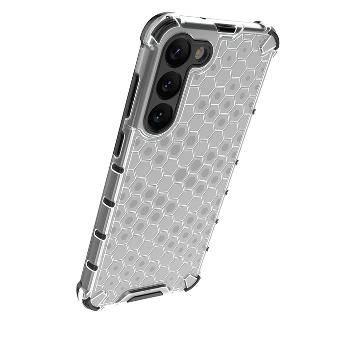 Honeycomb case for Samsung Galaxy S23+ armored hybrid cover black