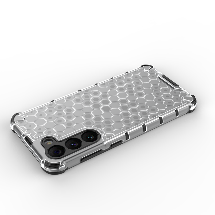 Honeycomb case for Samsung Galaxy S23+ armored hybrid cover transparent