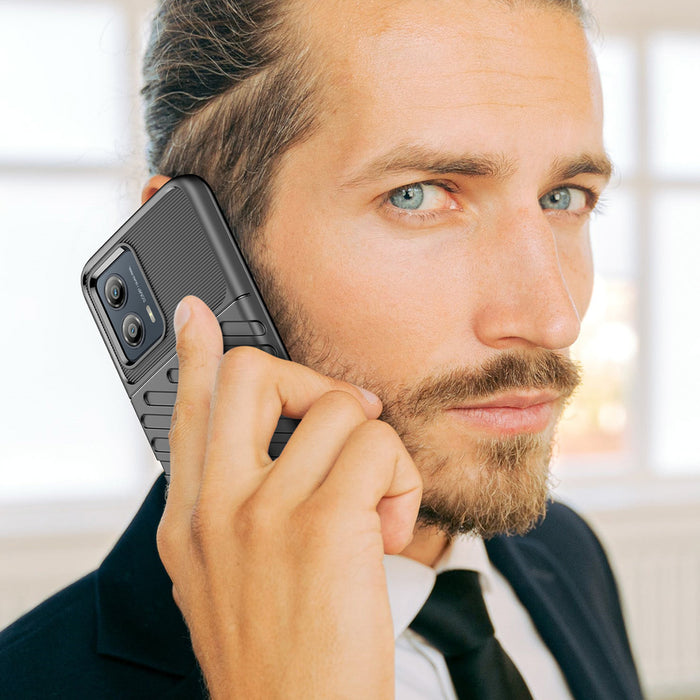 Thunder Case case for Motorola Moto G53 silicone armor case black