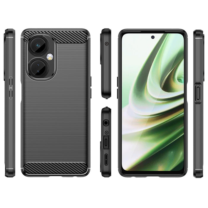 Carbon Case case for OnePlus Nord CE 3 flexible silicone carbon cover black