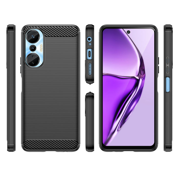 Carbon Case case for Infinix Hot 20S flexible silicone carbon cover black