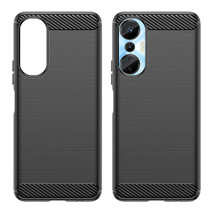 Carbon Case case for Infinix Hot 20S flexible silicone carbon cover black