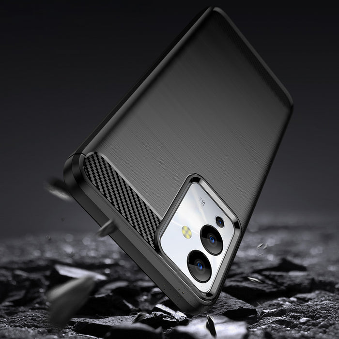Carbon Case case for Infinix Note 12i flexible silicone carbon cover black