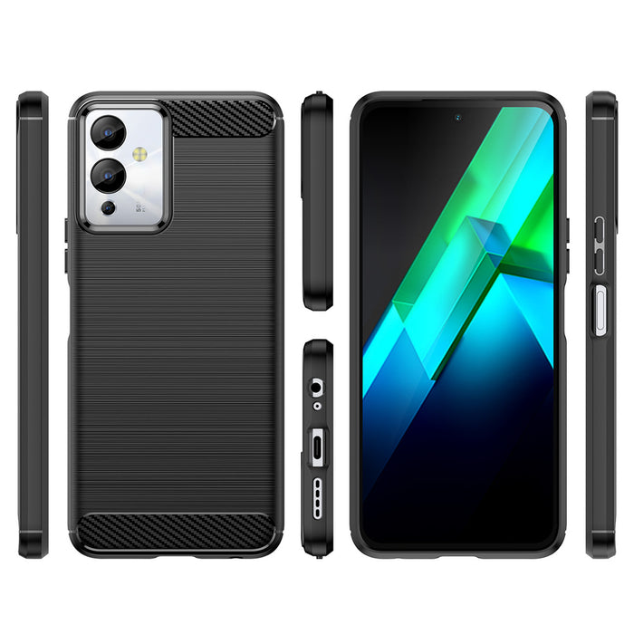 Carbon Case case for Infinix Note 12i flexible silicone carbon cover black