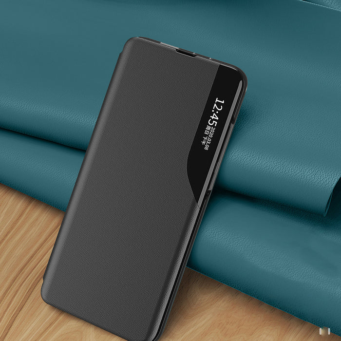 Eco Leather View Case for Xiaomi Redmi Note 12 Pro+ with flip stand black