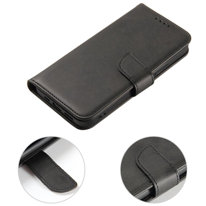 Magnet Case case for Vivo Y16 / Vivo Y02s flip cover wallet stand black
