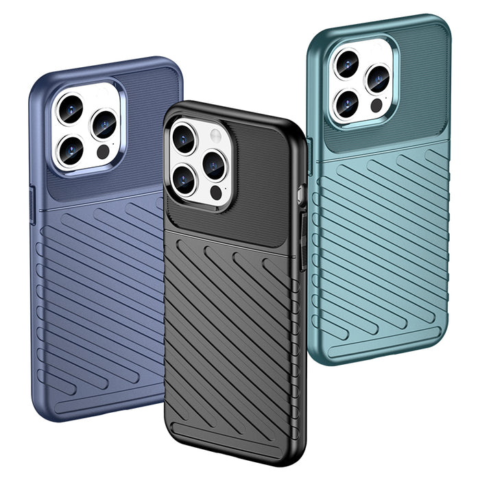 Armored iPhone 15 Pro Max Thunder Case - black