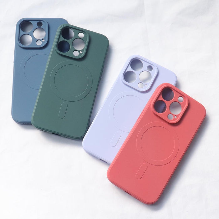 MagSafe Compatible Silicone Case for iPhone 15 Pro Silicone Case - Blue