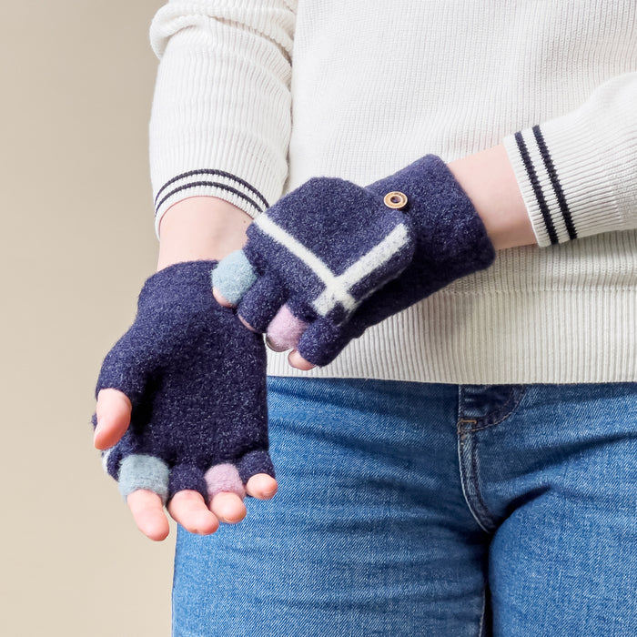 Women's/children's winter phone gloves - black