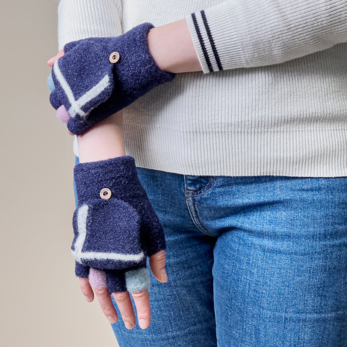 Women's/children's winter phone gloves - black