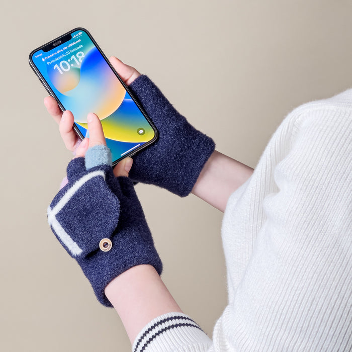 Women's/children's winter phone gloves - black