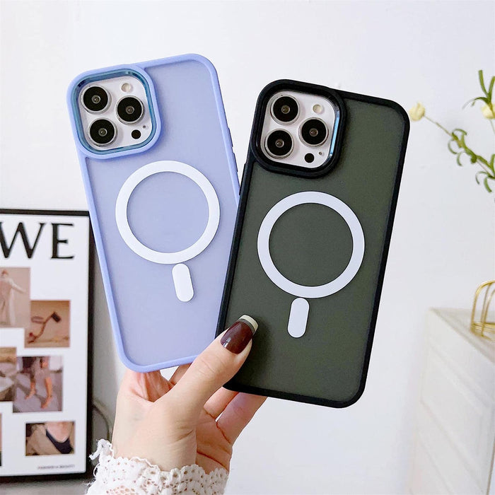 Magnetic Color Matte Case for iPhone 15 Plus - green