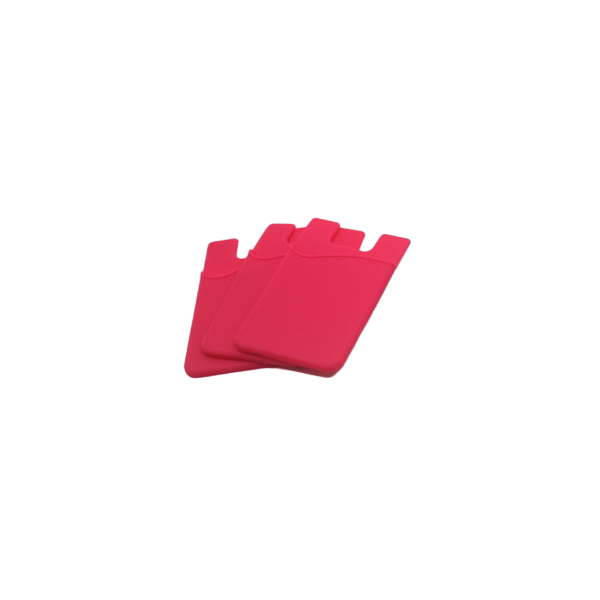 Self-adhesive card case for the back of the phone - red