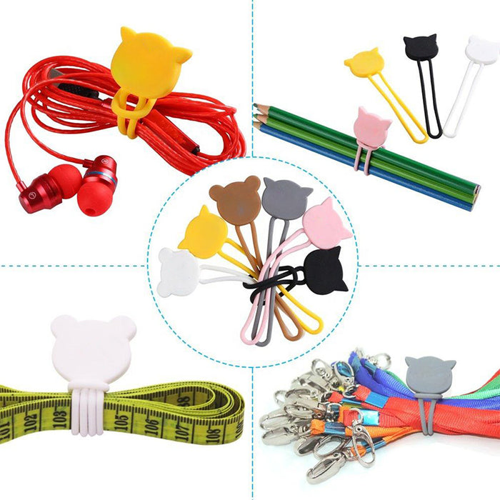 Silicone cable reel - brown