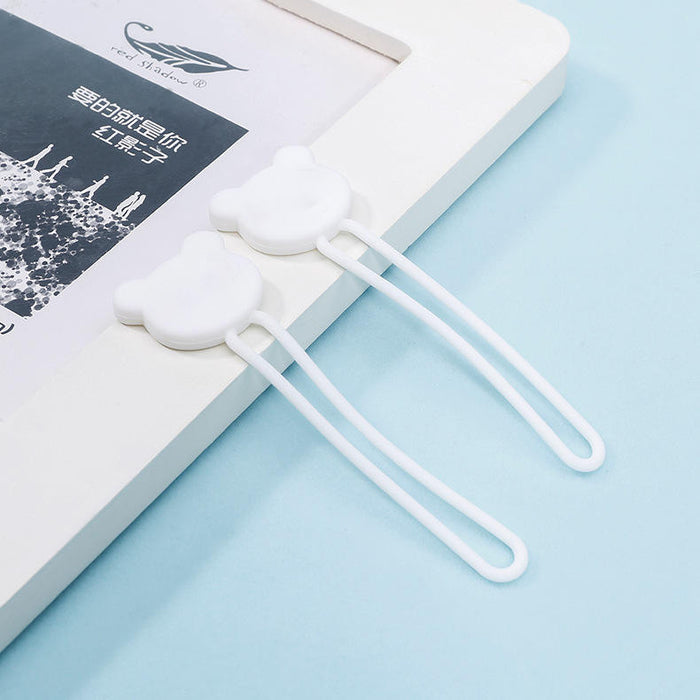Silicone cable reel - white