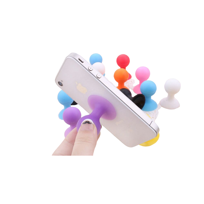 Phone holder with a round head - green