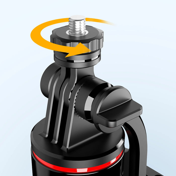 Selfie stick WC13YDS telescopic tripod 1.3m with double lamp and phone holder - black