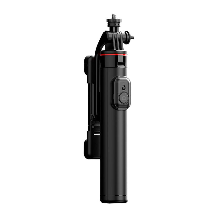 Selfie stick WC13YDS telescopic tripod 1.3m with double lamp and phone holder - black