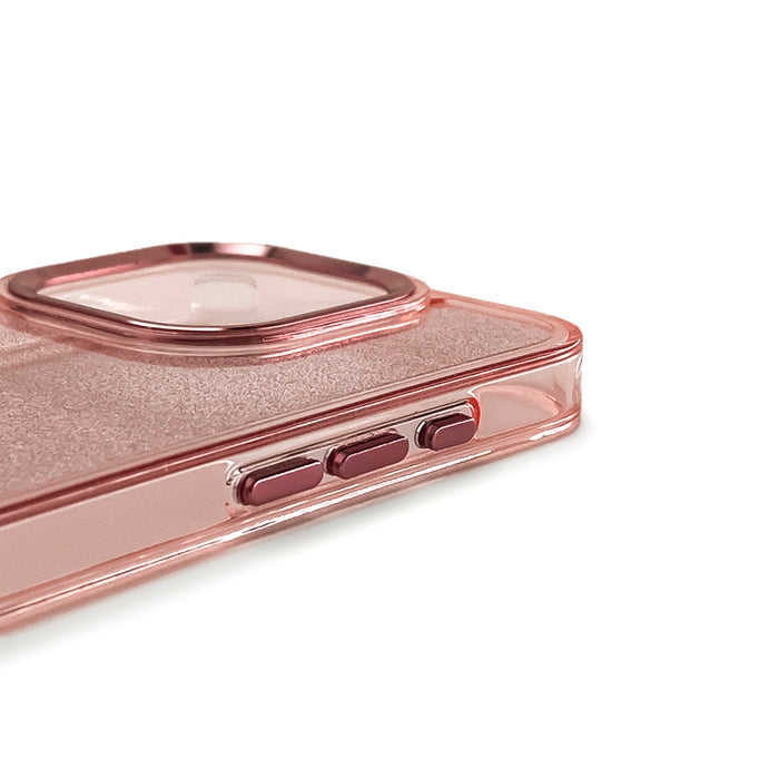Glitter Case for iPhone 16 - pink with glitter