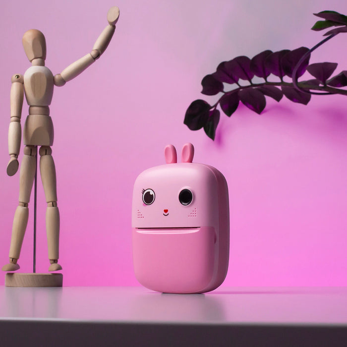 Mini Thermal Printer for Kids with Camera and Camcorder - Pink