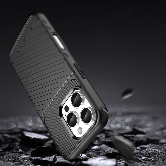 Thunder Case for iPhone 16 Pro Silicone Case - Black