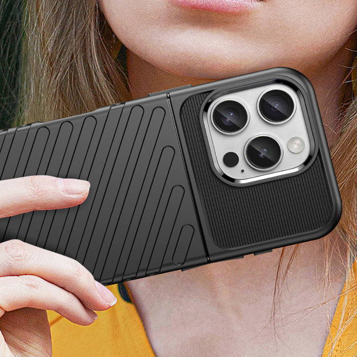 Thunder Case for iPhone 16 Pro Max Silicone Case - Black