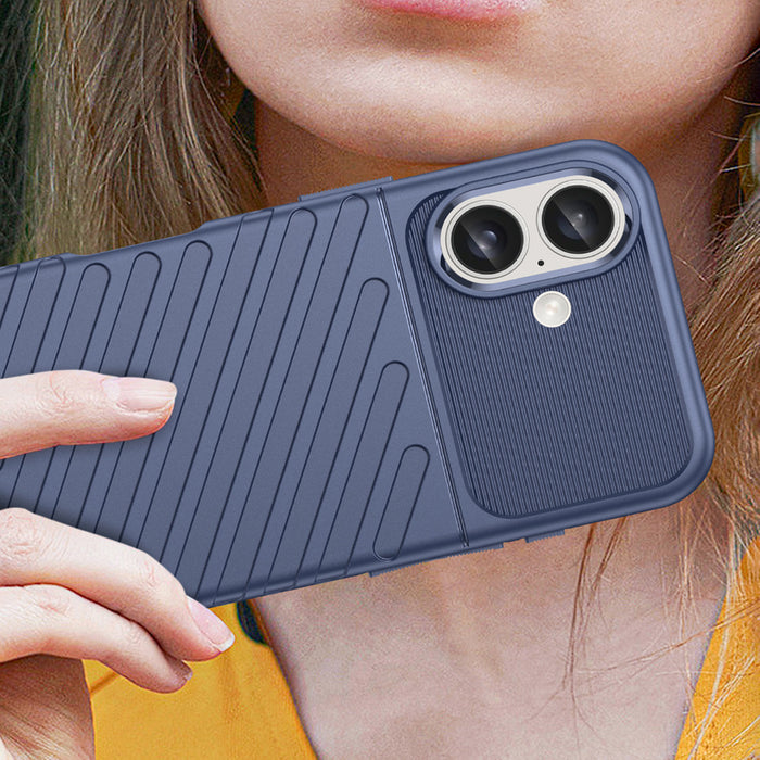 Thunder Case for iPhone 16 Plus Silicone Case - Blue
