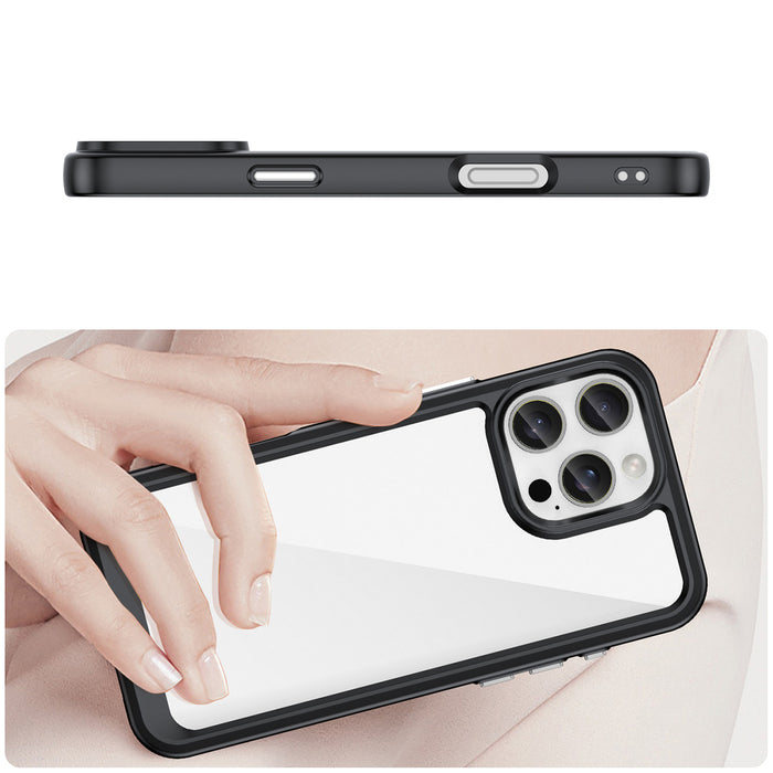 Outer Space Case with Gel Frame for iPhone 16 Pro - Black