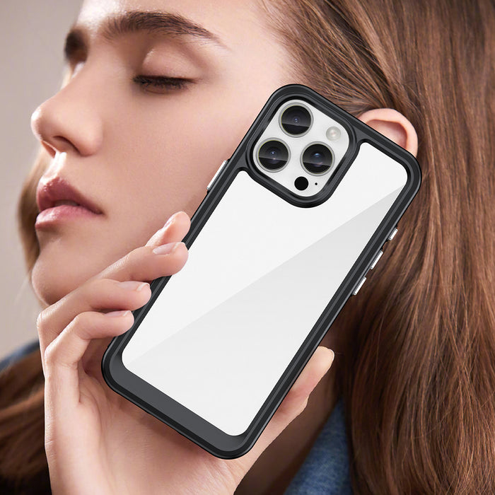Outer Space Case with Gel Frame for iPhone 16 Pro - Black