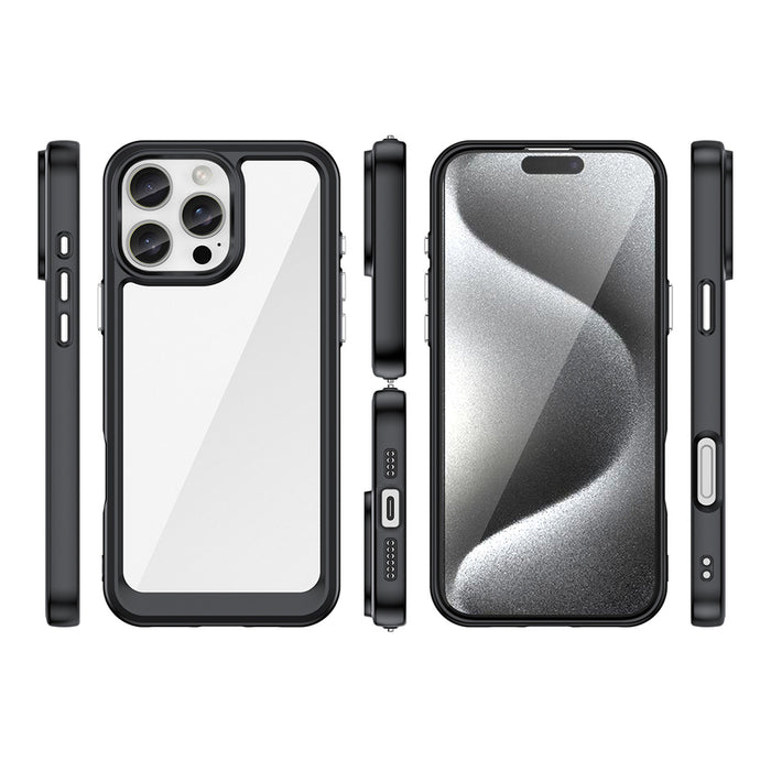 Outer Space Case with Gel Frame for iPhone 16 Pro Max - Black
