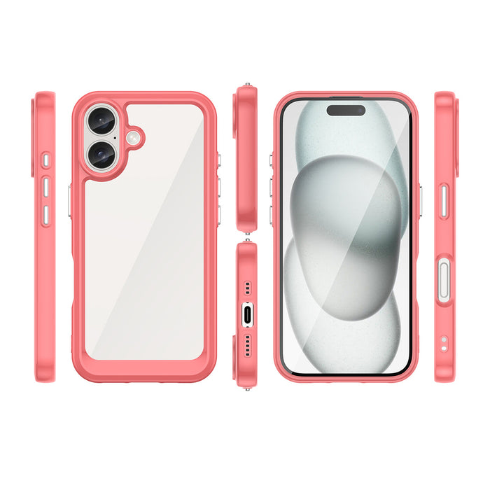 Outer Space Case with Gel Frame for iPhone 16 Plus - Red